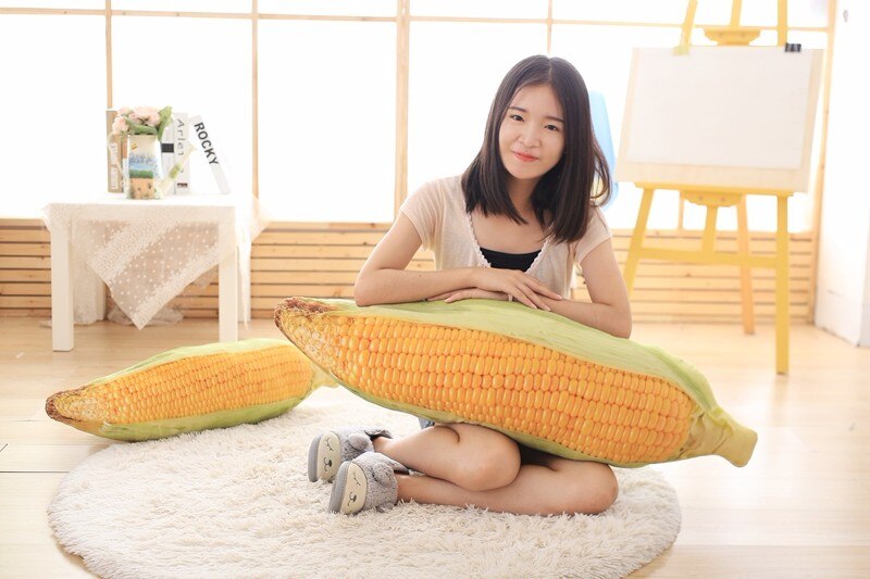 1pc 30-100cm Simulation Corn Plush Toys Creative Cute Plants Stuffed Pillow Kids Doll Birthday Gift for Girls