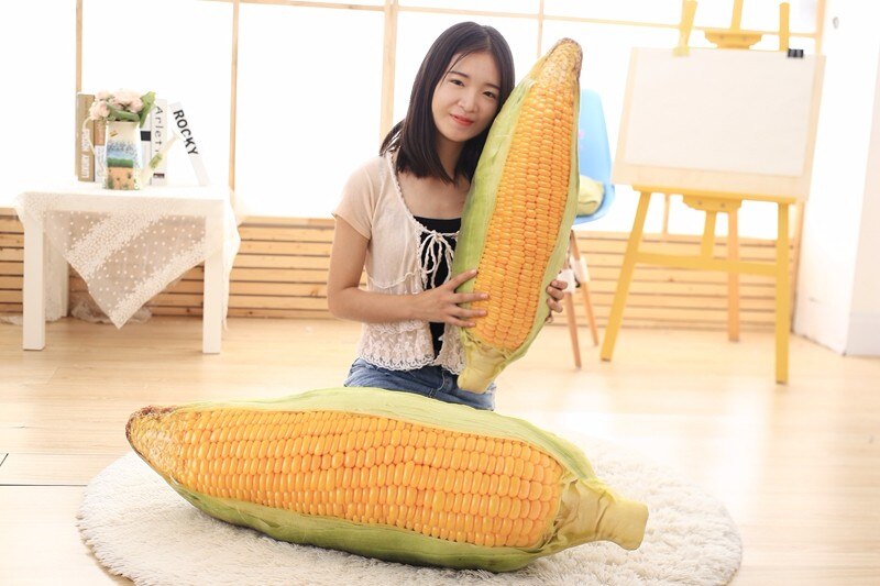 1pc 30-100cm Simulation Corn Plush Toys Creative Cute Plants Stuffed Pillow Kids Doll Birthday Gift for Girls
