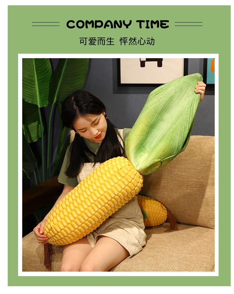 Fresh Maize Plush Toy Soft Stuffed Crop Grilled Corn Doll Simulation Pillow Sleeping Cushion Christmas Gift For Children Kids