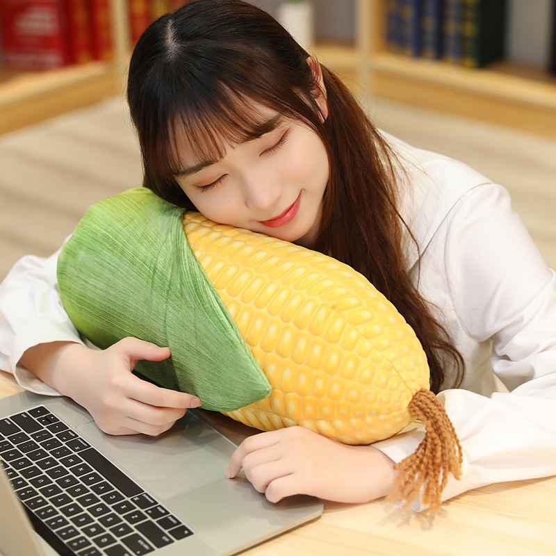 50/60cm Simulation Corn Plush Pillow Cute Stuffed Plant Doll Soft Sofa Pillow Cushion Home Decoration Creative Birthday Gift
