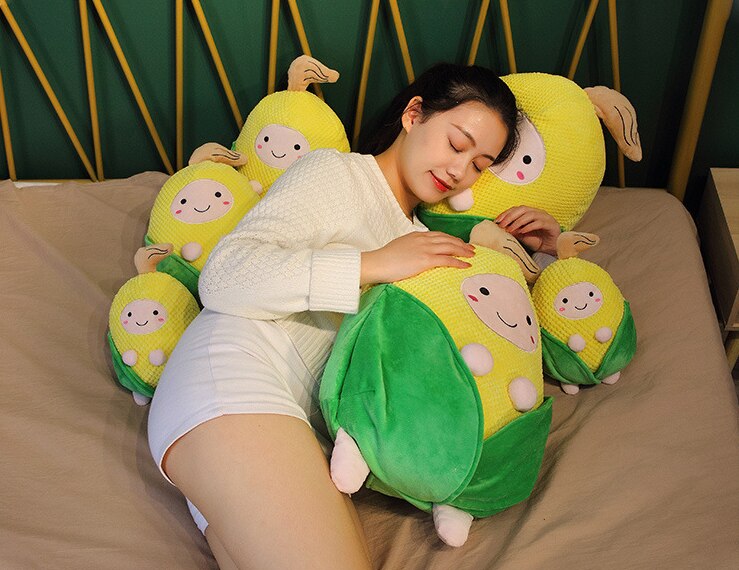 New25/35/50cm Soft Corn Baby Doll Pillow Lovely Corn Vegetable Plush Toy Pillow Sofa Pillow Child Birthday Gift