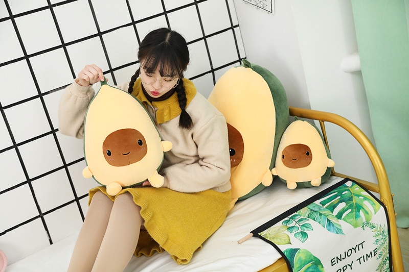 Avocado Fruits Plush Plant Toys Kawaii Cartoon Cute Stuffed Doll Cushion Boys Girls Anti Stress Cushion Pillow For Kids Children