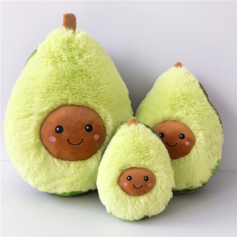 Avocado Stuffed Animal Plushies Squishy Snuggle Plush Toys Soft Kawaii Food Shaped Plushie Fruit Series Hugging Pillow for Kids