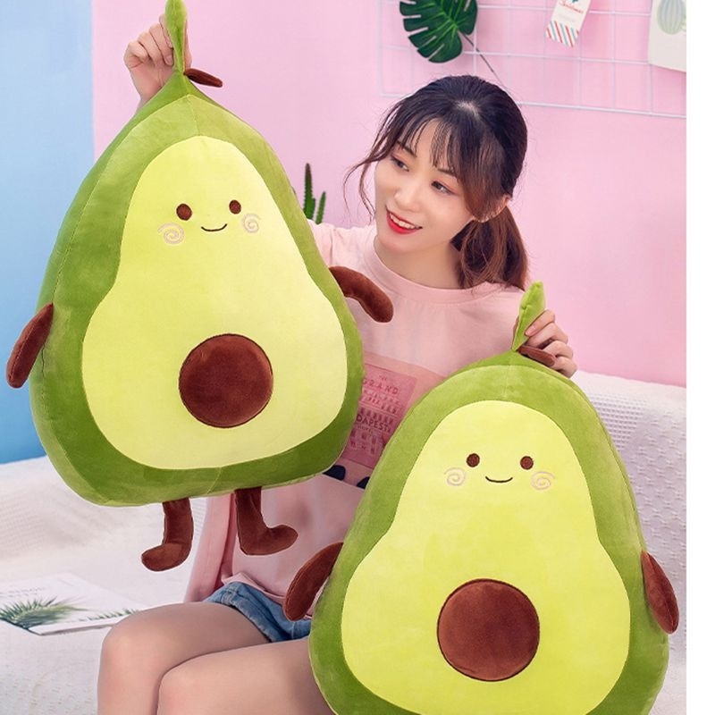 Comfortable Avocado Soft Pillow Plush Toy Kawaii Cartoon Fruits Appease Girls Baby Doll Toys