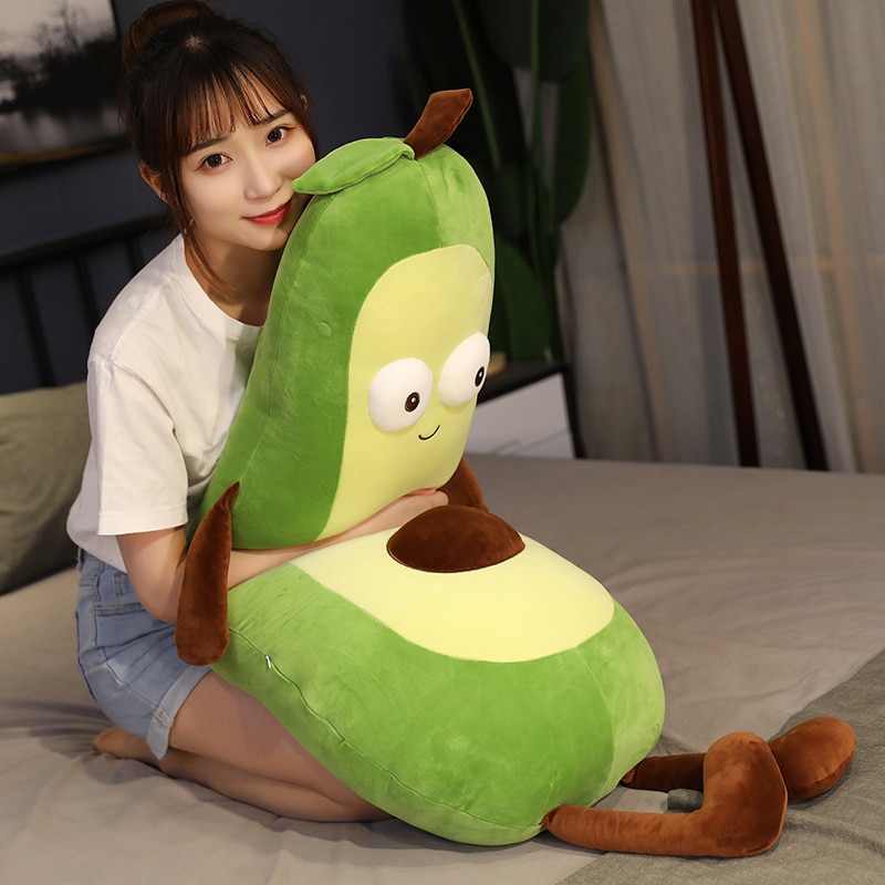 1pcs 80/110/135cm Cute avocado plush toy long sloth pillow girl sleeping doll super soft doll