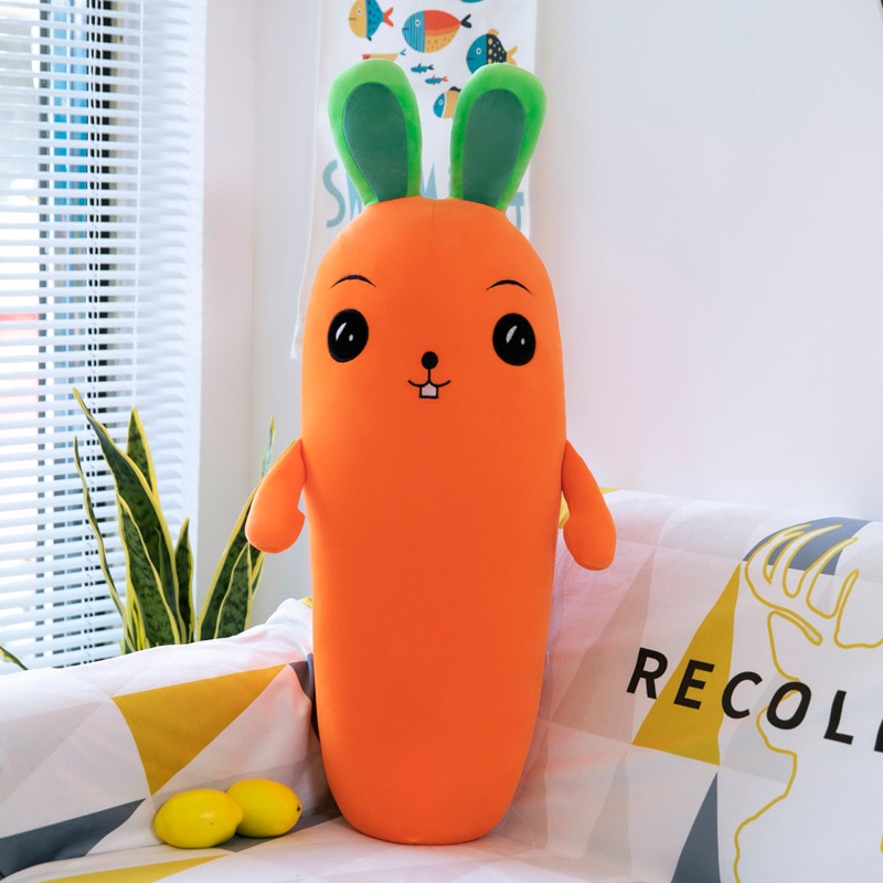 Carrot pillow plush toy bed super soft cute doll Christmas gift