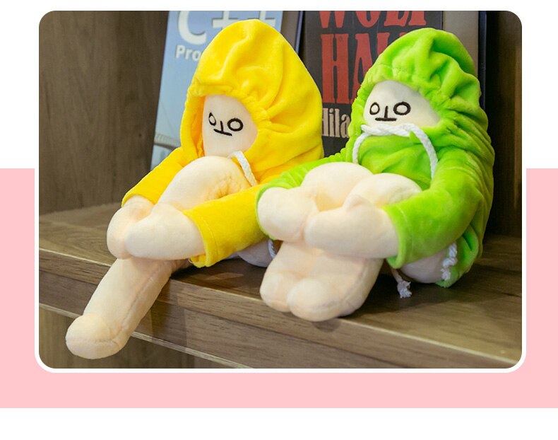 Yellow Cartoon Banana Man Plush Toys Pillow Kids Toys Kawaii Soft Stuffed Plush Dolls Creative Birthday Gifts for Children