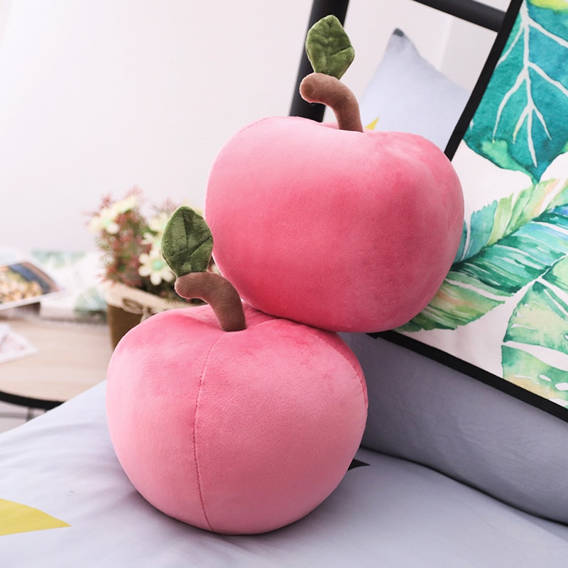 Pink Apple Soft Stuffed Plush Cushion