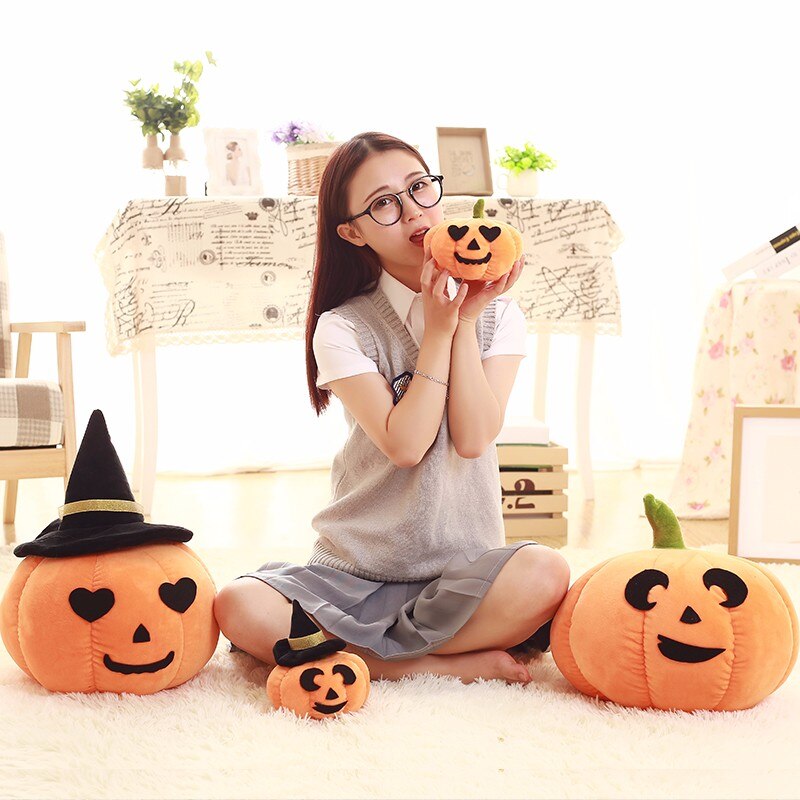 1pc 14/45cm Kawaii Pumpkin Plush Toys Creative Halloween Plush Gifts Kids Love Dolls Kawaii Pumpkin Pillow