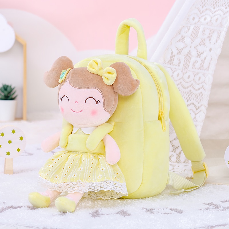 Gloveleya Plush Backpack Spring Girl Doll Backpacks Kids Bags Christmas Birthday Giftsfor Baby Girls Shoulder Bag with Dolls