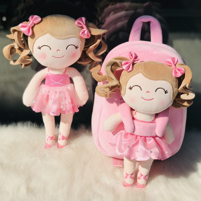 Gloveleya Plush Backpack Curls Ballet Dancer Dolls Baby Girls GiftsToddler backpack Infant Plush Bags Ballerina Girl Backpacks