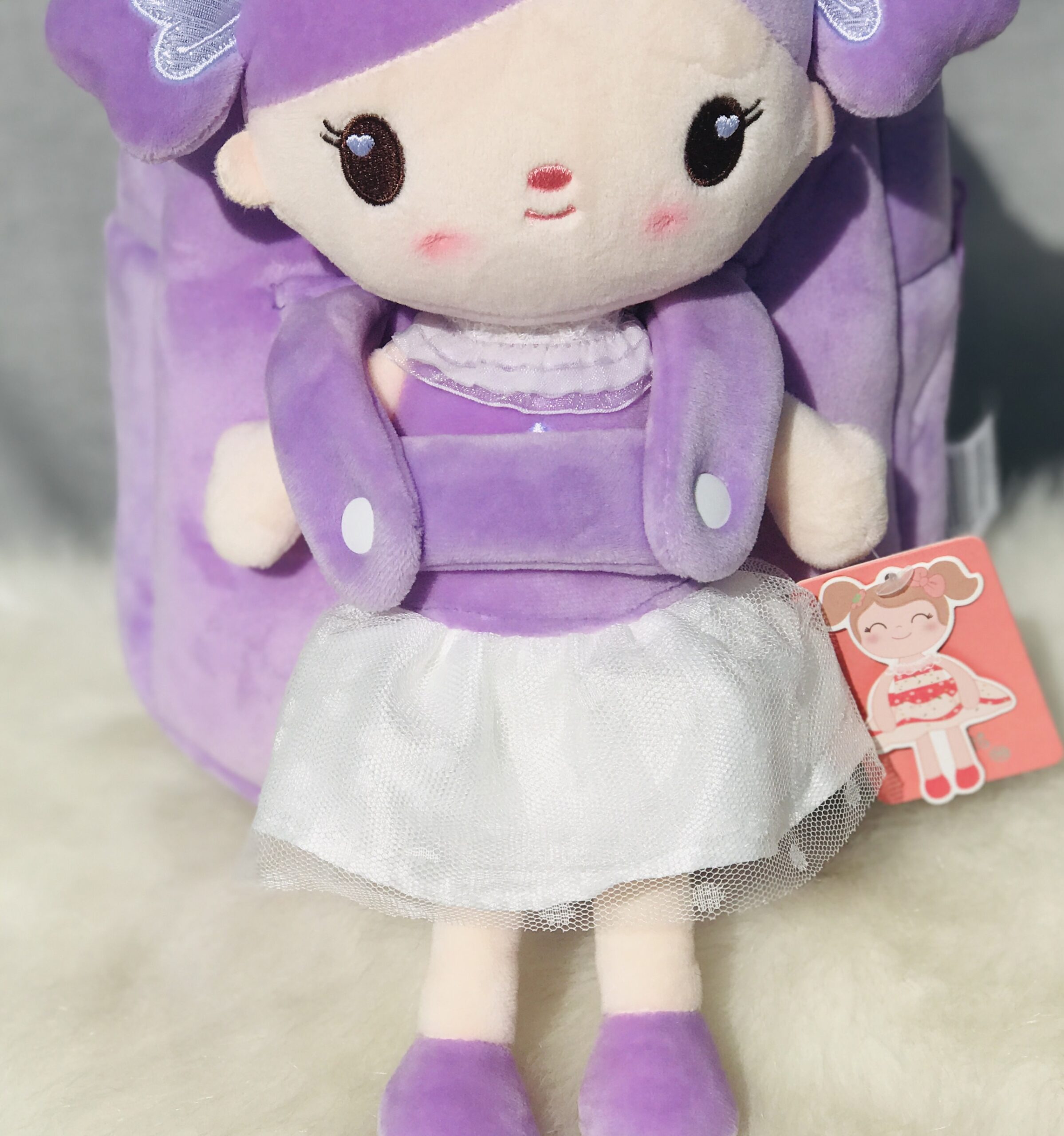 Gloveleya Plush Backpack Candy Girl Stuffed Doll Backpacks Baby Girl Birthday Gifts Kids School Bag Plush Dolls