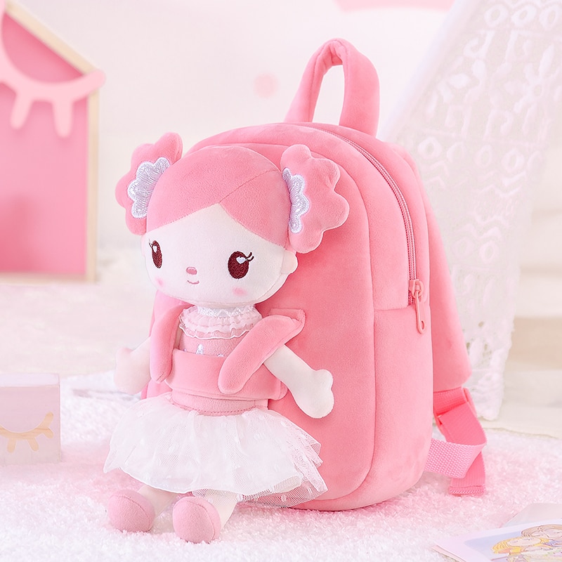 Gloveleya Plush Backpack Candy Girl Stuffed Doll Backpacks Baby Girl Birthday Gifts Kids School Bag Plush Dolls