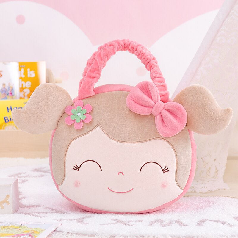 Gloveleya Spring Girl Mommy Handbag Soft Plush Mummy Bag Soft Plush Handbag Lovely Baby Girl Bags Pink Plush Bag