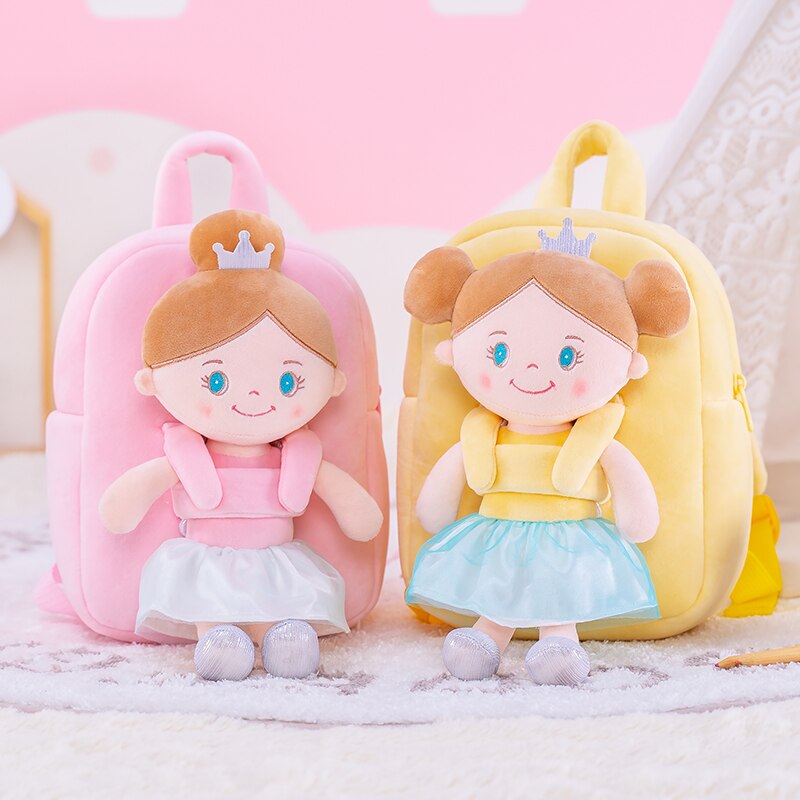 Gloveleya Plush Backpacks Baby Girl Bags Angel Girl Doll Backpacks Kids Gifts Angel Princess Plush Bags Stuffed Toys with Dolls