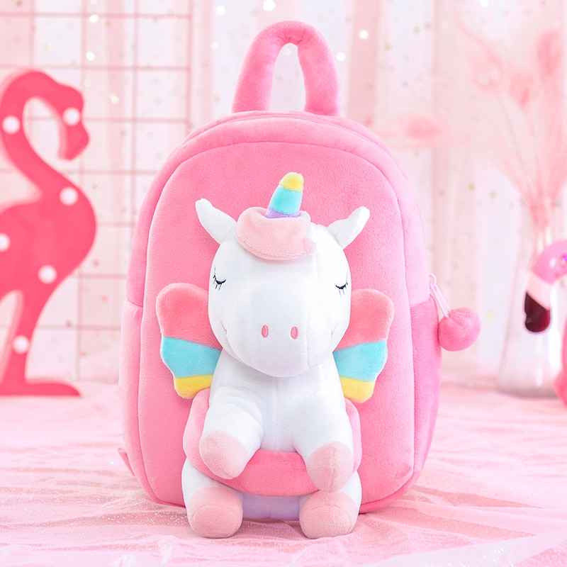 Gloveleya Plush Backpacks Shoulder-Bag Unicorn Stuffed Animal 3D Cartoon Plush School bag cute cartoon Dolls Soft Baby Toys