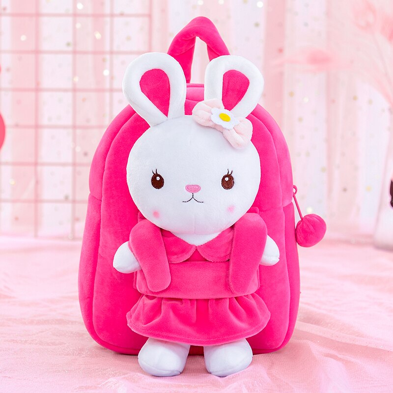 Gloveleya Animal Backpack Stuffed Animal Backpack Rabbit Unicorn Bunny KItty Plush Dolls Soft Plush Bags for Baby Girls