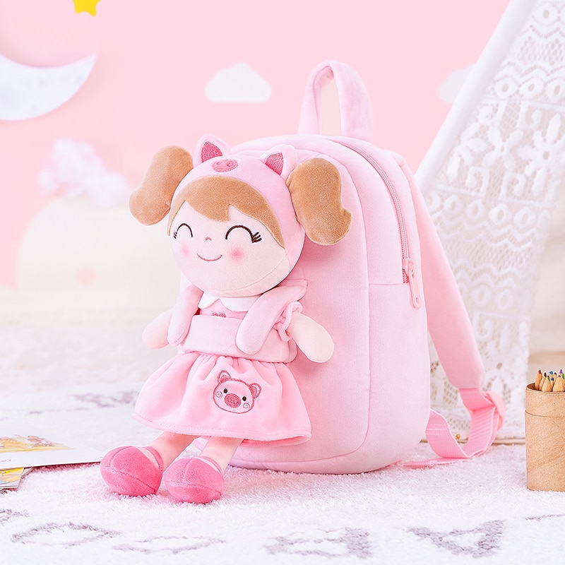 Gloveleya Dolls Stuffed Animal Backpacks Forest Animal Dolls Kids Rag Doll Bags Baby Girl Gifts Stuffed Toys Plush Toys