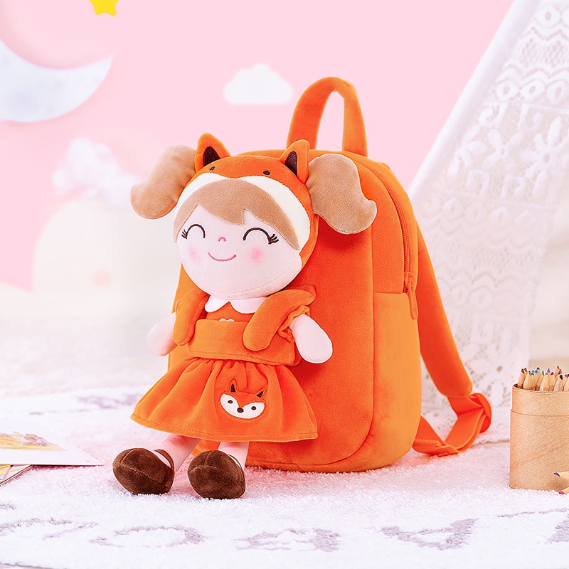 Gloveleya Dolls Stuffed Animal Backpacks Forest Animal Dolls Kids Rag Doll Bags Baby Girl Gifts Stuffed Toys Plush Toys