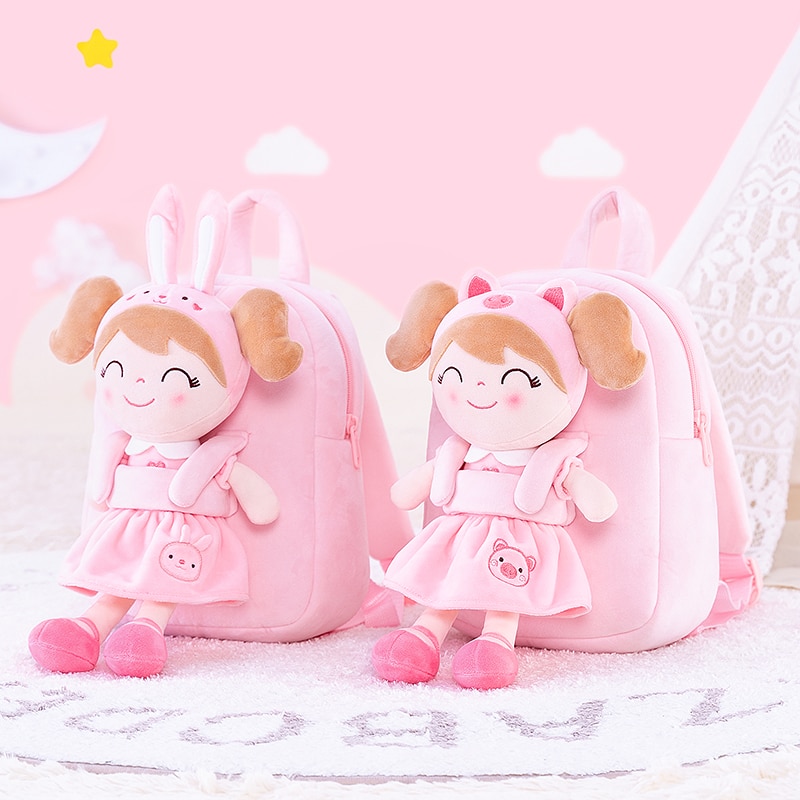 Gloveleya Dolls Stuffed Animal Backpacks Forest Animal Dolls Kids Rag Doll Bags Baby Girl Gifts Stuffed Toys Plush Toys