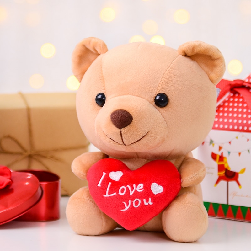 Gloveleya Stuffed Animal Dolls Bear Doll Plush Toys Baby Gifts Plush Dolls Heart Bear Toys First Baby Gift