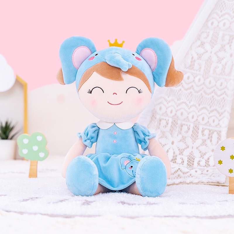 Gloveleya Stuffed Animal Dolls Spring Girls Forest Animal Doll Soft Plush Elephant Toy Baby Girl's GIfts Kids Ragdoll