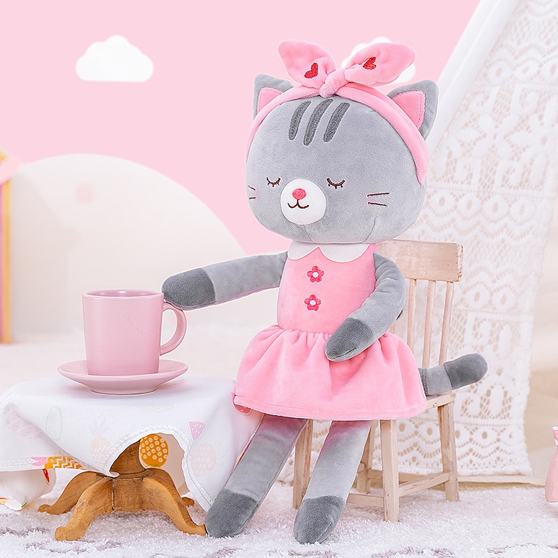 Lazada Stuffed Animal Toys Plush Dolls Baby Girl Gifts Kids Cloth Doll Stuffed Dolls Kitty Toy for Girls Children's Cats Toys