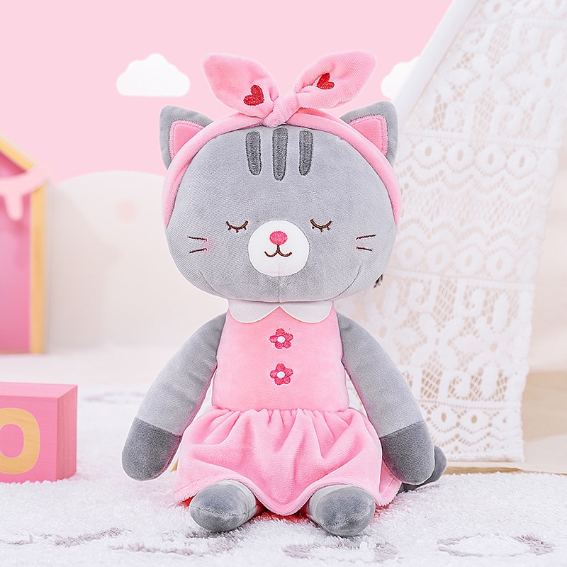 Lazada Stuffed Animal Toys Plush Dolls Baby Girl Gifts Kids Cloth Doll Stuffed Dolls Kitty Toy for Girls Children's Cats Toys