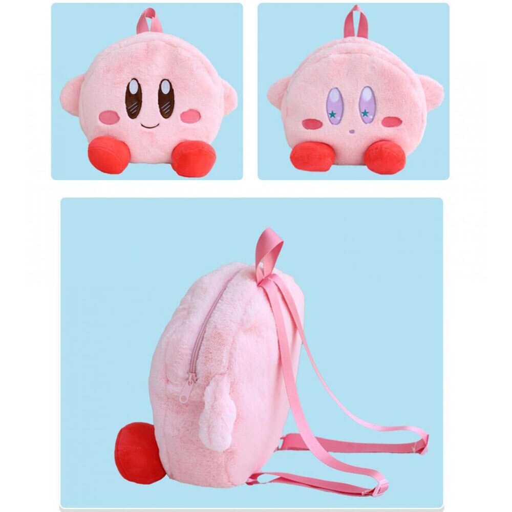 28Cm Kawaii Kirby Plush Bag Toys Cartoon Animal Kirbys Star Eye Plush Backpack Ctue Stuffed Plushie Large Storage Bags Kids Toys