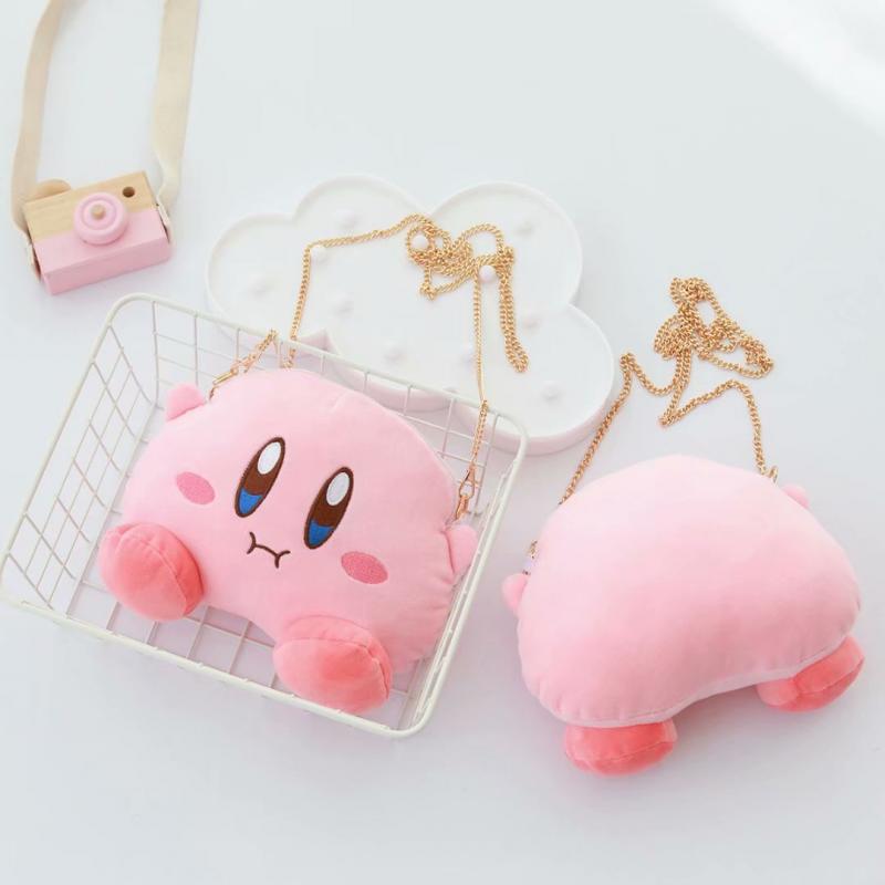 Hot Kawali Star Kirby Anime Boys Backpack Cartoon Girls Fashion Coin Purse Beauty Travel School Soft Stuffed Plush Bag Kids Toys