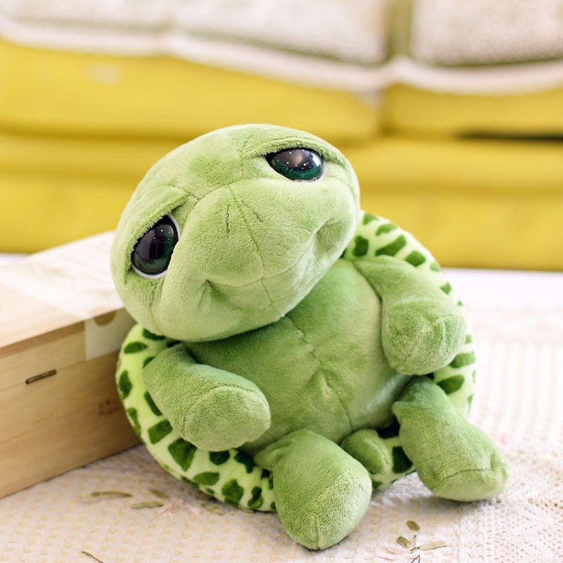 Cute Baby Super Green Big Eyes Stuffed Tortoise Turtle Animal Plush Baby Toy Gift Hot 20CM
