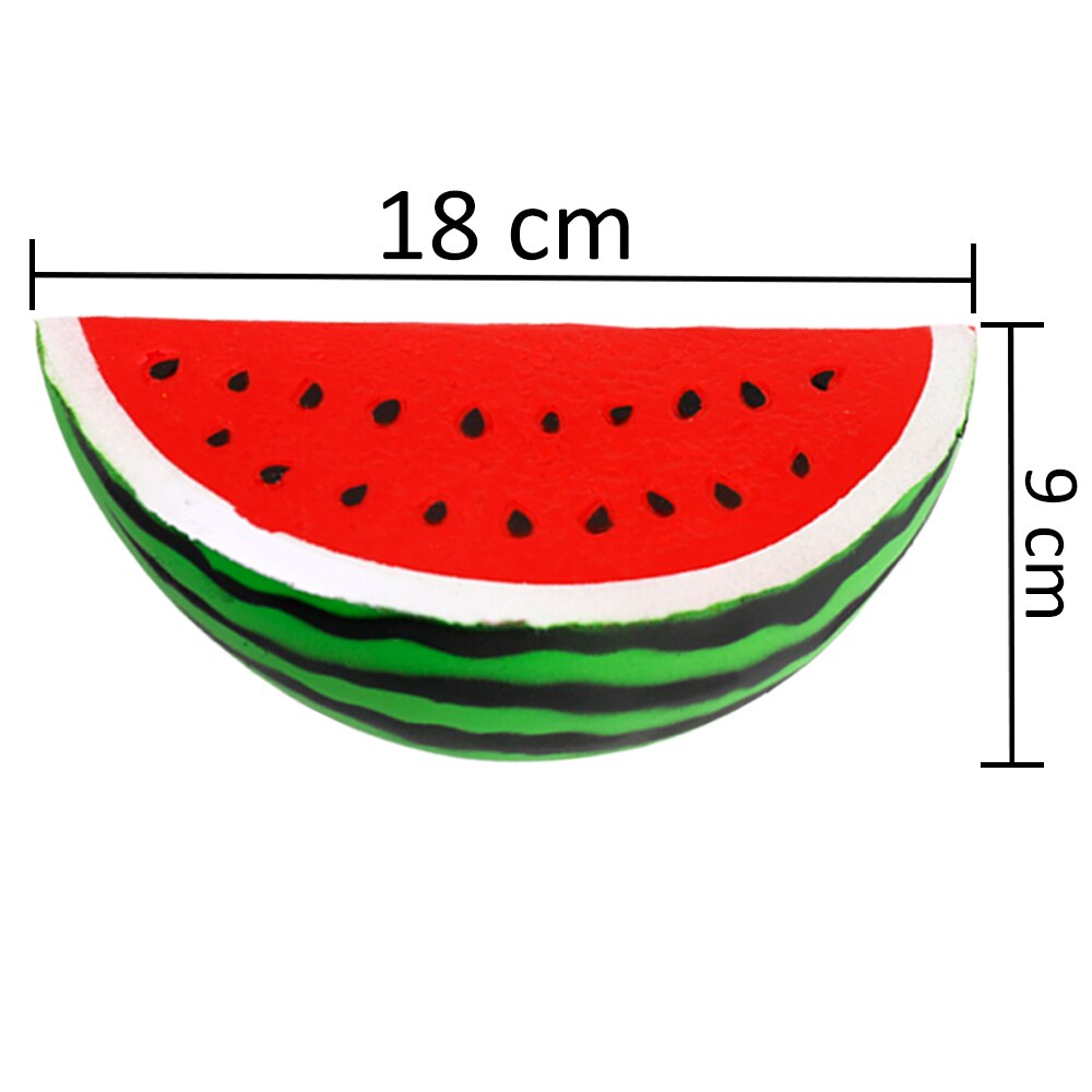 18cm Giant Squishy Watermelon Slow Rising Scented Soft Squishies Simulation Fruit Decor Relieves Stress Kids Toys Birthday Gifts