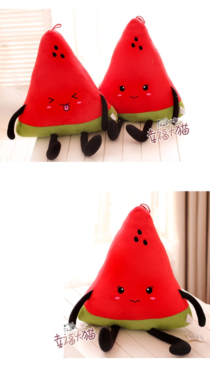 candice guo! super cute plush toy funny expressions fruit watermelon soft stuffed doll sofa pillow creative birthday gift 1pc