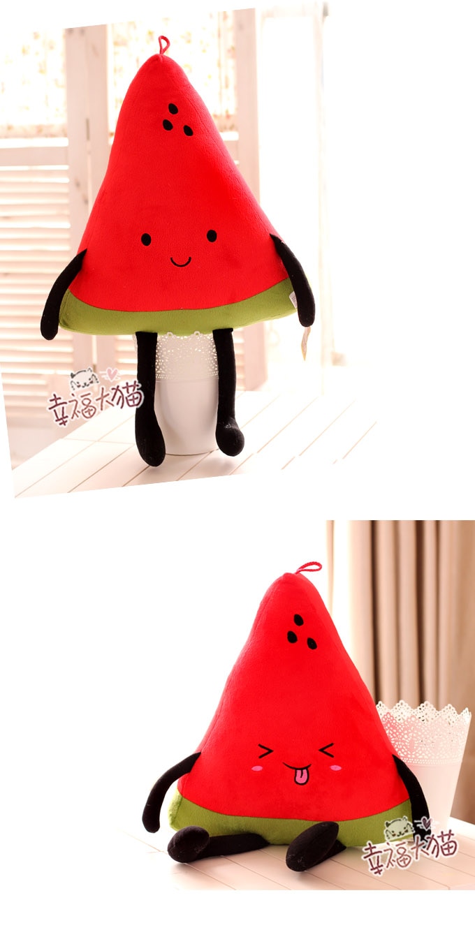 candice guo! super cute plush toy funny expressions fruit watermelon soft stuffed doll sofa pillow creative birthday gift 1pc