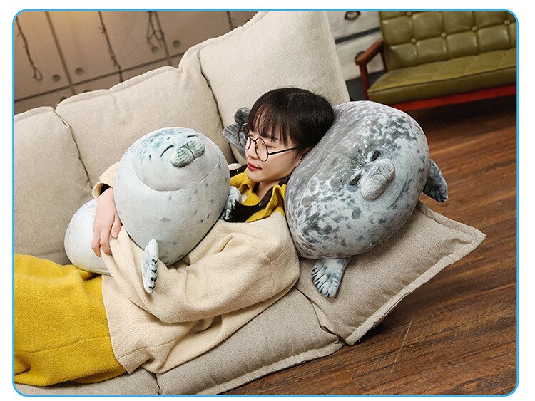 30-80cm Soft Sea Lion Plush Toys Sea World Animal Seal Plush Stuffed Doll Baby Sleeping Pillow Kids Girls Gifts