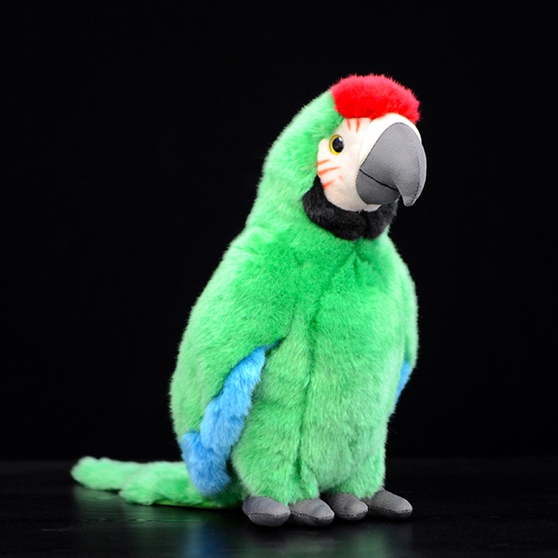 Simulation Macaws Plush Toy Ara Macao Parrot Psittacidae Grey Soft Doll Bird Model Real Life Cute Stuffed Animal For Kids Gift
