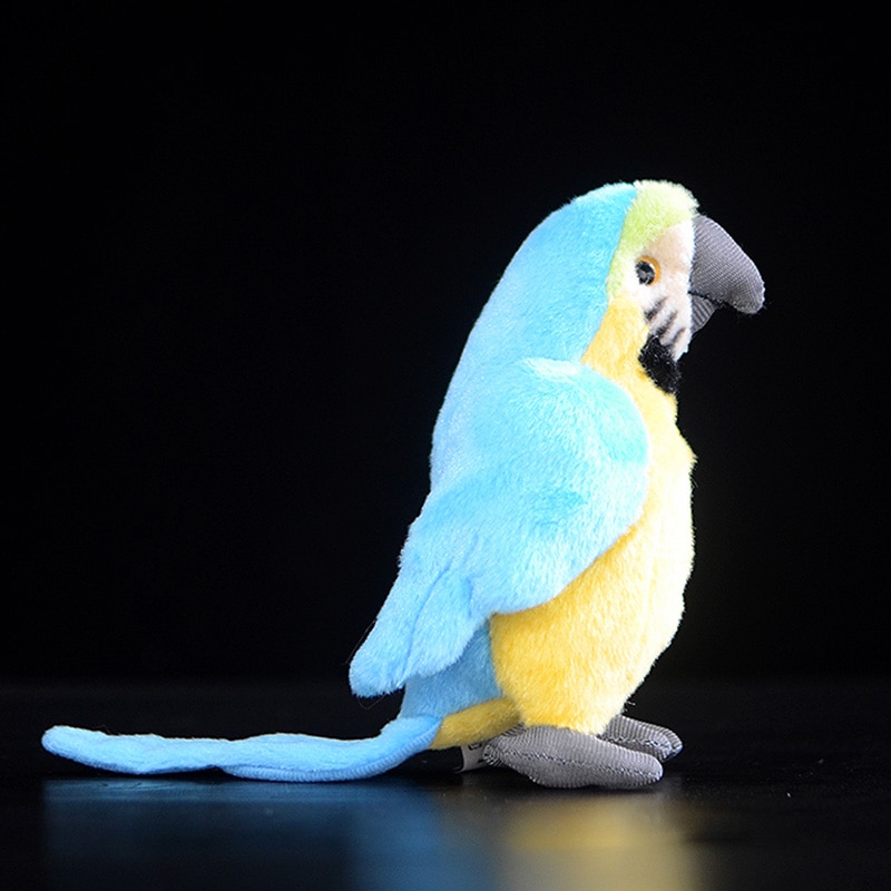 Ara Macao Parrot Soft Kids Plush Toys Blue Macaw Bird Simulation Lovely Gifts Kawaii Lifelike Stuffed Animals Dolls Collection