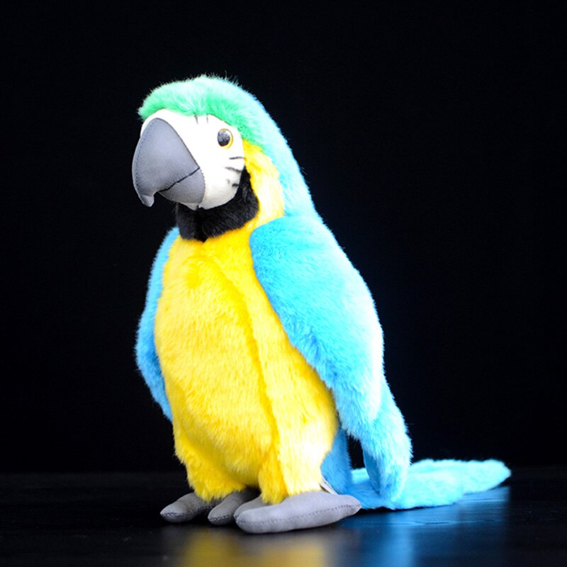 Macaws Ara Green Macao Parrot Psittacidae Soft Plush Toy Bird Model Kids Gift Real Life Simulation Cute Stuffed Animal Doll