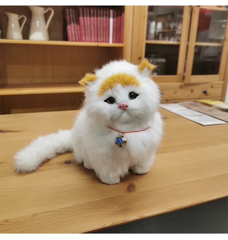 Simulation Realistic Persian Cat Plush Stuffed Animal Toys Dolls Figurines Fake Kitten Table Decor Gift For Kids Boys And Girls