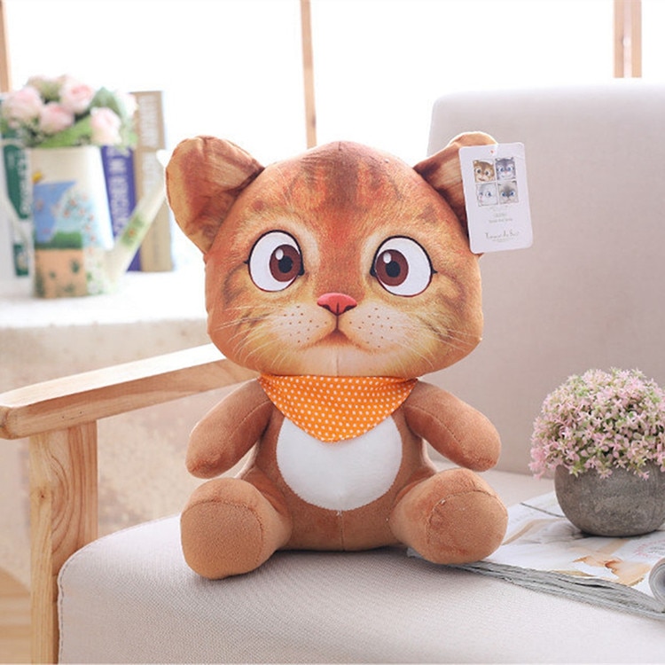 20cm Japanese Cat Plush Toys 3D Cat Stuffed Dolls Soft Animal Kitten Plush Dolls Gifts For Kids