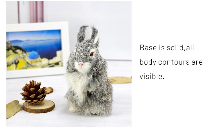 Soft Bunny Rabbit Plush Toy Easter Spring Decoration For Home Hare Lifelike Animal Figure Ornaments