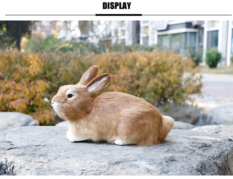Soft Toy Hare Easter Christmas Birthday Gift Decoration Rabbit Animal Figurines Pet Companion Cute Bunny Doll