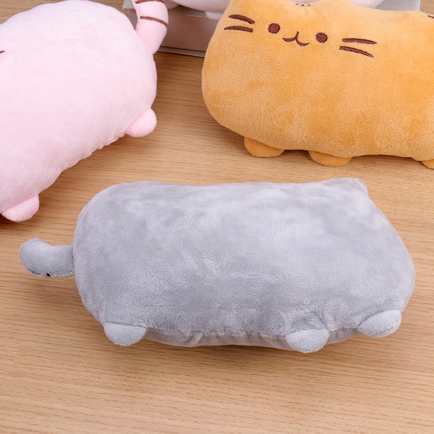 1PC Kawaii Cat Plush Pillow Kitten Cushion Soft Colorful Stuffed Toys Gray Pink White Plush Doll Houseware Gifts Kids Gifts