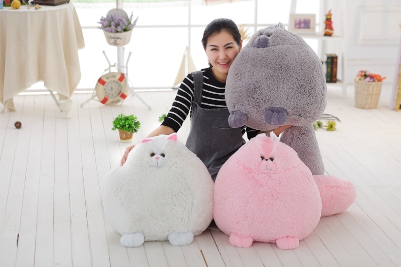 30/50cm Three Colour Simulation Persian Stuffed Fat Cat Plush Toys For Holiday Valentine Gift