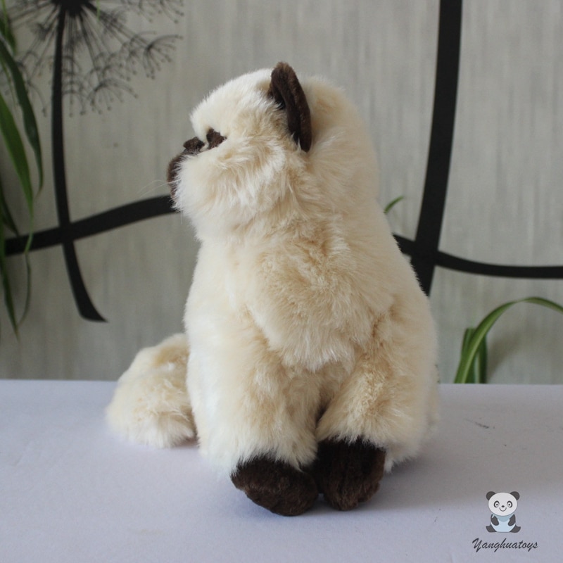 Soft and cute girls gifts toy real life plush chinchilla dolls stuffed Persian cat toys model present