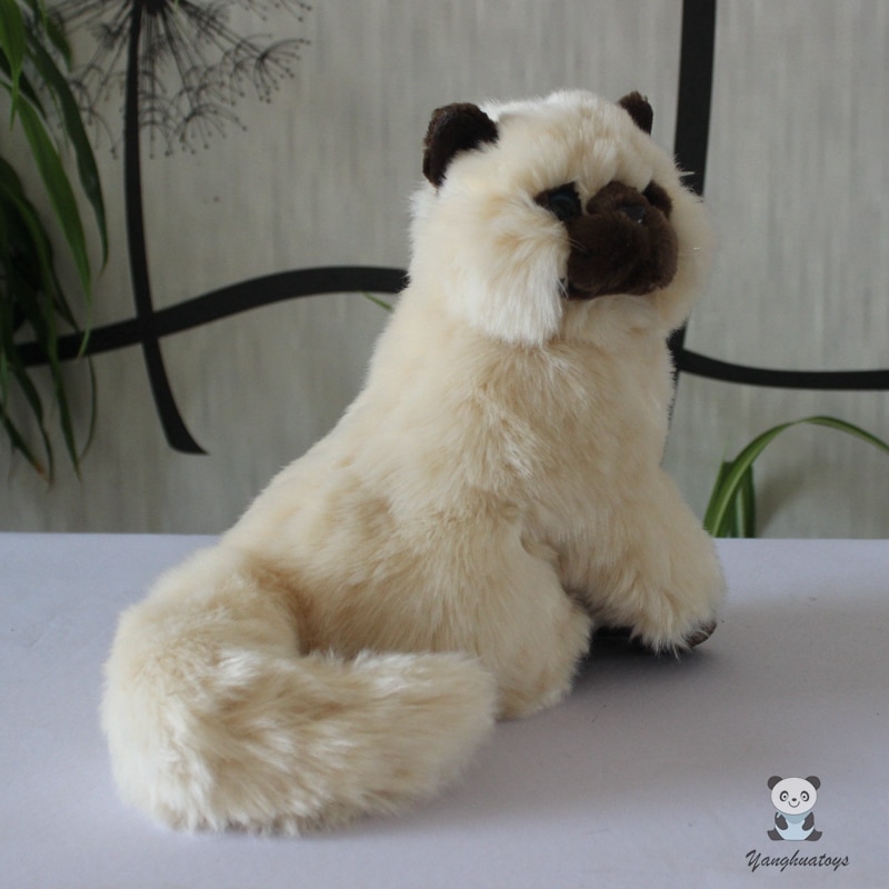 Soft and cute girls gifts toy real life plush chinchilla dolls stuffed Persian cat toys model present