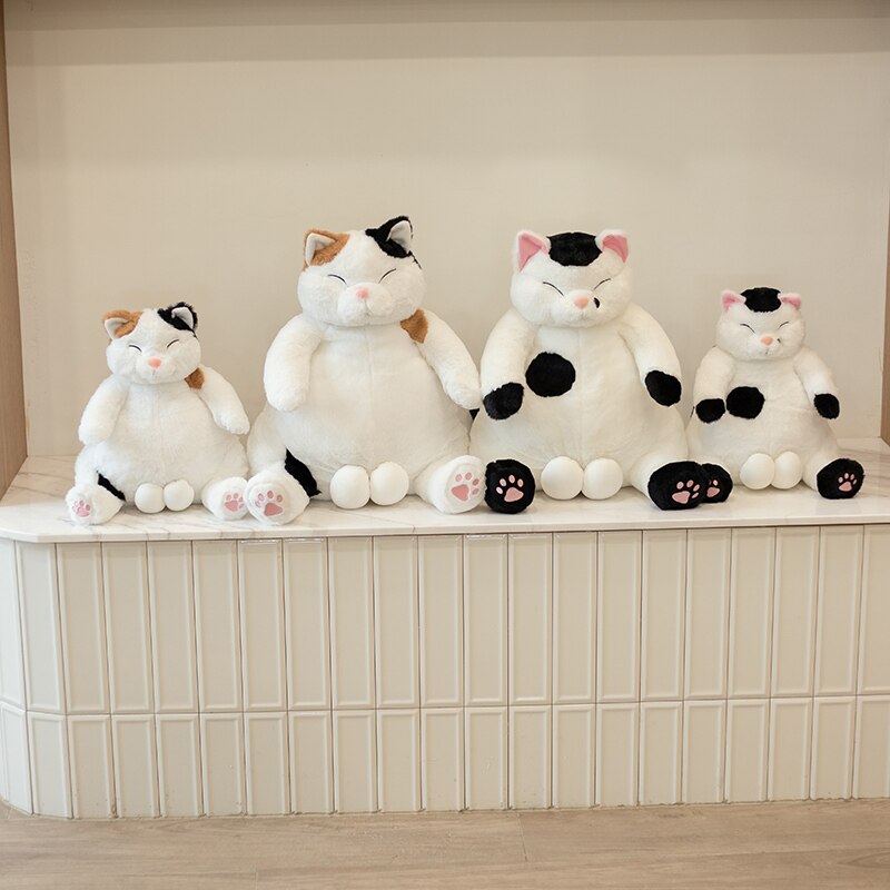 New Arrive 35/45cm Japanese Kawaii Soft Plush Cat Toys Stuffed Animal Dolls Kids Gift Lovely Fat Cats Pillow Home Decoration