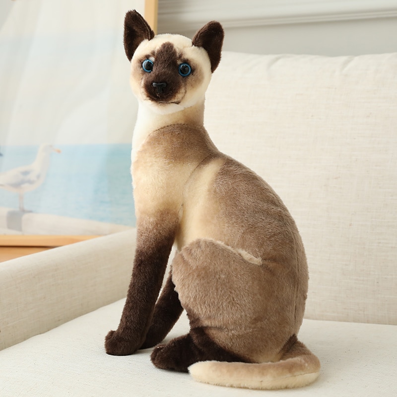 20-45cm Real-life Cute Plush Cat Doll Soft Stuffed Animal Plush Kitten Toys for Children Cartoon Kids Girls Baby Birthday Gift