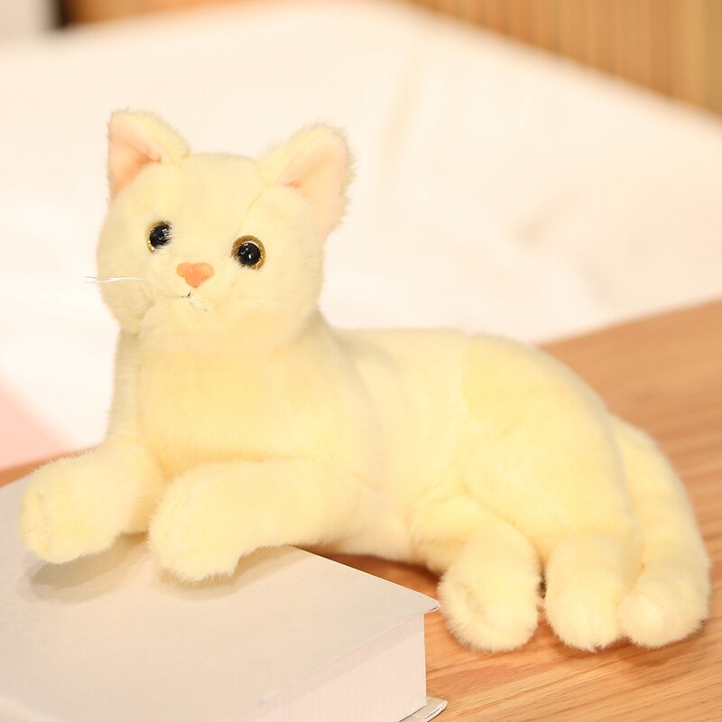 White Cat Plush Toy Soft Kawaii Plushie Anime Pillows Lovely Cartoon Animal Stuffed Doll Girls Valentine Day Gifts Ornaments