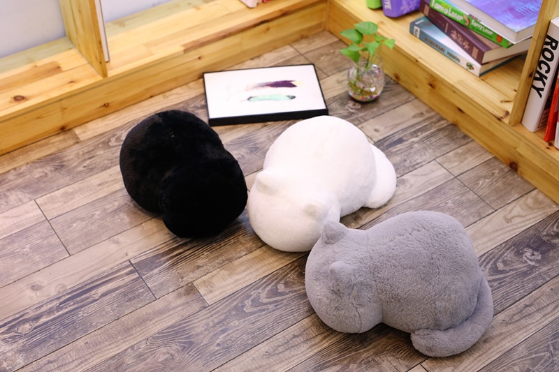 1pc 33cm Ashin Cat Plush Cushions Pillow Back Shadow Cat Filled Animal Pillow Stuffed Toys Kids Gift Home Decor For Christmas
